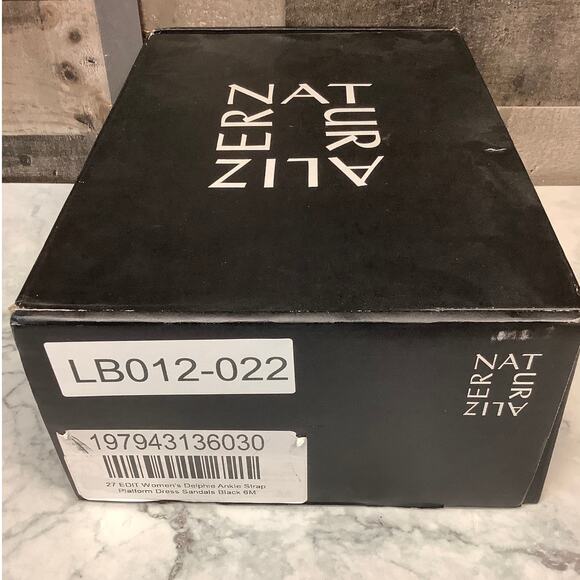 Naturalizer 27 Edit Womens 6M Black Leather Delphie Platform Heel Sandal LB12-22 - Picture 7 of 7